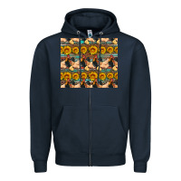 Navy seamless poultry farm sunflowers chicken coop tumbler Zipper Hoodie - Artiststas