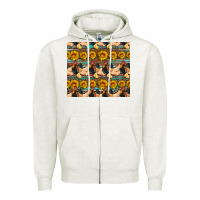 Seamless Poultry Farm Sunflowers Chicken Coop Tumbler Zipper Hoodie | Teevron
