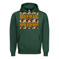 Sports Green seamless poultry farm sunflowers chicken coop tumbler Zipper Hoodie - Artiststas