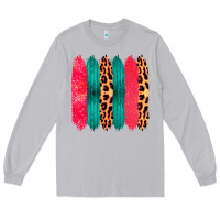 Moon Dust Colored Leopard and Wood Patterned Western Brush Strokes Long Sleeve Tee - Bettercallsaul
