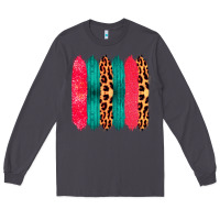 Smoke Colored Leopard and Wood Patterned Western Brush Strokes Long Sleeve Tee - Bettercallsaul