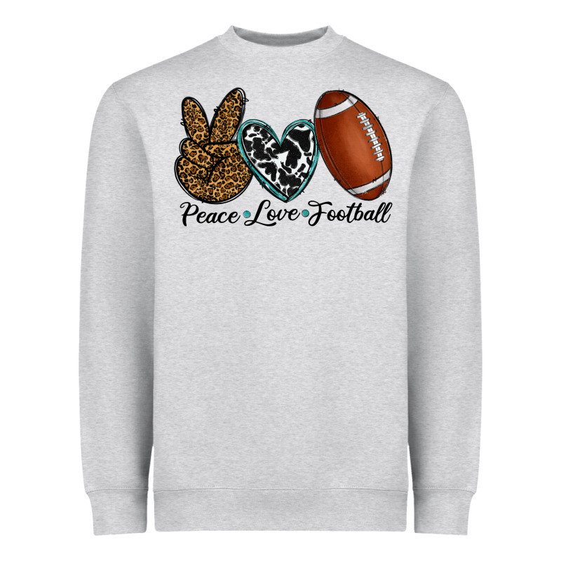 Peace Love Football Heavyweight Sweatshirt by RanaPortraitStore | Teevron