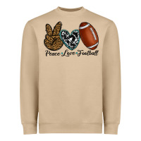 Mushroom peace love football Heavyweight Sweatshirt - RanaPortraitStore