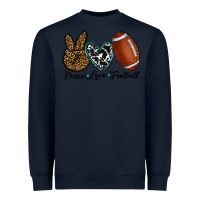 Navy peace love football Heavyweight Sweatshirt - RanaPortraitStore