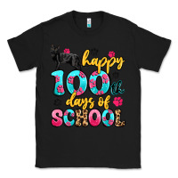 Black happy 100th days of school cat Classic Tee - Artiststas