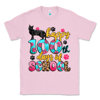 Bubblegum Pink happy 100th days of school cat Classic Tee - Artiststas