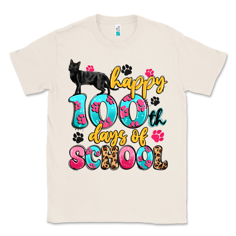 Happy 100th Days Of School Cat Classic Tee by Artiststas | Teevron