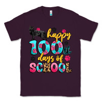Plum happy 100th days of school cat Classic Tee - Artiststas