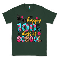 Sports Green happy 100th days of school cat Classic Tee - Artiststas