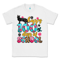 White happy 100th days of school cat Classic Tee - Artiststas