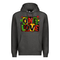Charcoal Heather one love juneteenth Premium Hoodie - LillyAllenDesigns