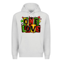 Dove Grey one love juneteenth Premium Hoodie - LillyAllenDesigns
