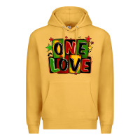Mustard one love juneteenth Premium Hoodie - LillyAllenDesigns