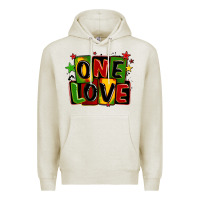 Oatmeal Heather one love juneteenth Premium Hoodie - LillyAllenDesigns