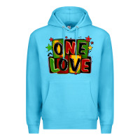 Ocean Blue one love juneteenth Premium Hoodie - LillyAllenDesigns