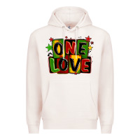 Pale Pink one love juneteenth Premium Hoodie - LillyAllenDesigns