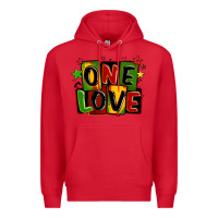 Red one love juneteenth Premium Hoodie - LillyAllenDesigns