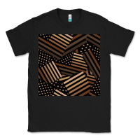 Black melanin american flag seamless pattern Classic Tee - BundleAndBundleShop