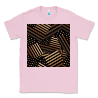 Bubblegum Pink melanin american flag seamless pattern Classic Tee - BundleAndBundleShop
