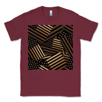 Burgundy melanin american flag seamless pattern Classic Tee - BundleAndBundleShop