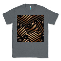 Charcoal Heather melanin american flag seamless pattern Classic Tee - BundleAndBundleShop