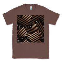 Chestnut melanin american flag seamless pattern Classic Tee - BundleAndBundleShop