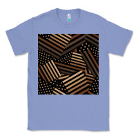 Colony Blue melanin american flag seamless pattern Classic Tee - BundleAndBundleShop
