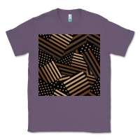 Lavender melanin american flag seamless pattern Classic Tee - BundleAndBundleShop