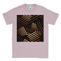 Lilac melanin american flag seamless pattern Classic Tee - BundleAndBundleShop