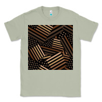 Matcha melanin american flag seamless pattern Classic Tee - BundleAndBundleShop