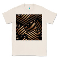 Natural melanin american flag seamless pattern Classic Tee - BundleAndBundleShop