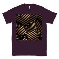 Plum melanin american flag seamless pattern Classic Tee - BundleAndBundleShop