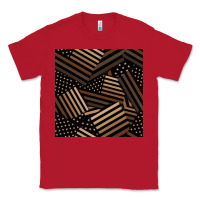 Red melanin american flag seamless pattern Classic Tee - BundleAndBundleShop
