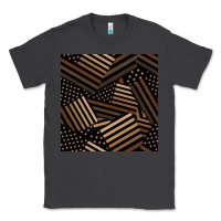 Smoke melanin american flag seamless pattern Classic Tee - BundleAndBundleShop
