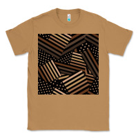 Toasted Coconut melanin american flag seamless pattern Classic Tee - BundleAndBundleShop