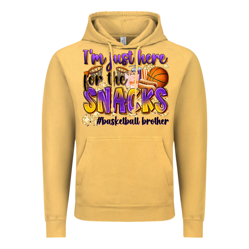 I'm Just Here For The Snacks #basketball Brother Vintage Hoodie by Zillion Design Studio | Teevron