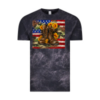 Cloud Black Army USA lag leopard camouflage sunflower 20oz Vintage Tee - Neo Western