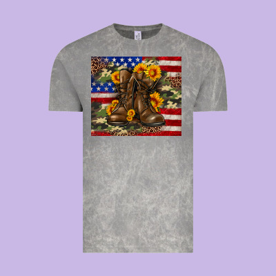 Army Usa Lag Leopard Camouflage Sunflower 20oz Vintage Tee Designed By Neo Western