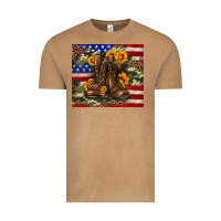 Vintage Camel Army USA lag leopard camouflage sunflower 20oz Vintage Tee - Neo Western