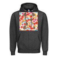 Charcoal Heather back to school seamless pattern 6 (3600x3600) Zipper Hoodie - AdoDesignShop