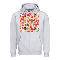 Heather Grey back to school seamless pattern 6 (3600x3600) Zipper Hoodie - AdoDesignShop
