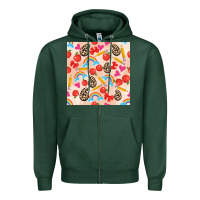 Sports Green back to school seamless pattern 6 (3600x3600) Zipper Hoodie - AdoDesignShop