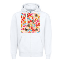 White back to school seamless pattern 6 (3600x3600) Zipper Hoodie - AdoDesignShop