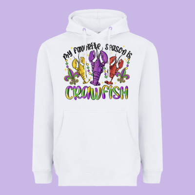 My Favorite Season Is Crawfish Heavyweight Hoodie Designed By Maliassmallbusiness