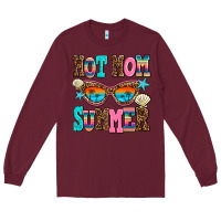 Burgundy hot mom summer Long Sleeve Tee - AdoDesignShop