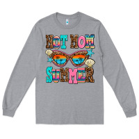 Heather Grey hot mom summer Long Sleeve Tee - AdoDesignShop