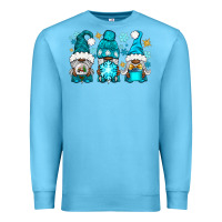 Ocean Blue winter afro gnomies Premium Sweatshirt - NancyCooperArtShop