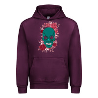 Mauve Wine Skull with flowers Urban Hoodie - Bettercallsaul