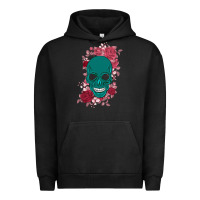 Pigment Black Skull with flowers Urban Hoodie - Bettercallsaul