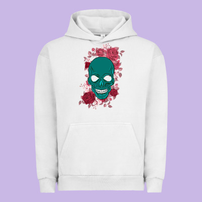 Skull With Flowers Urban Hoodie Designed By Bettercallsaul
